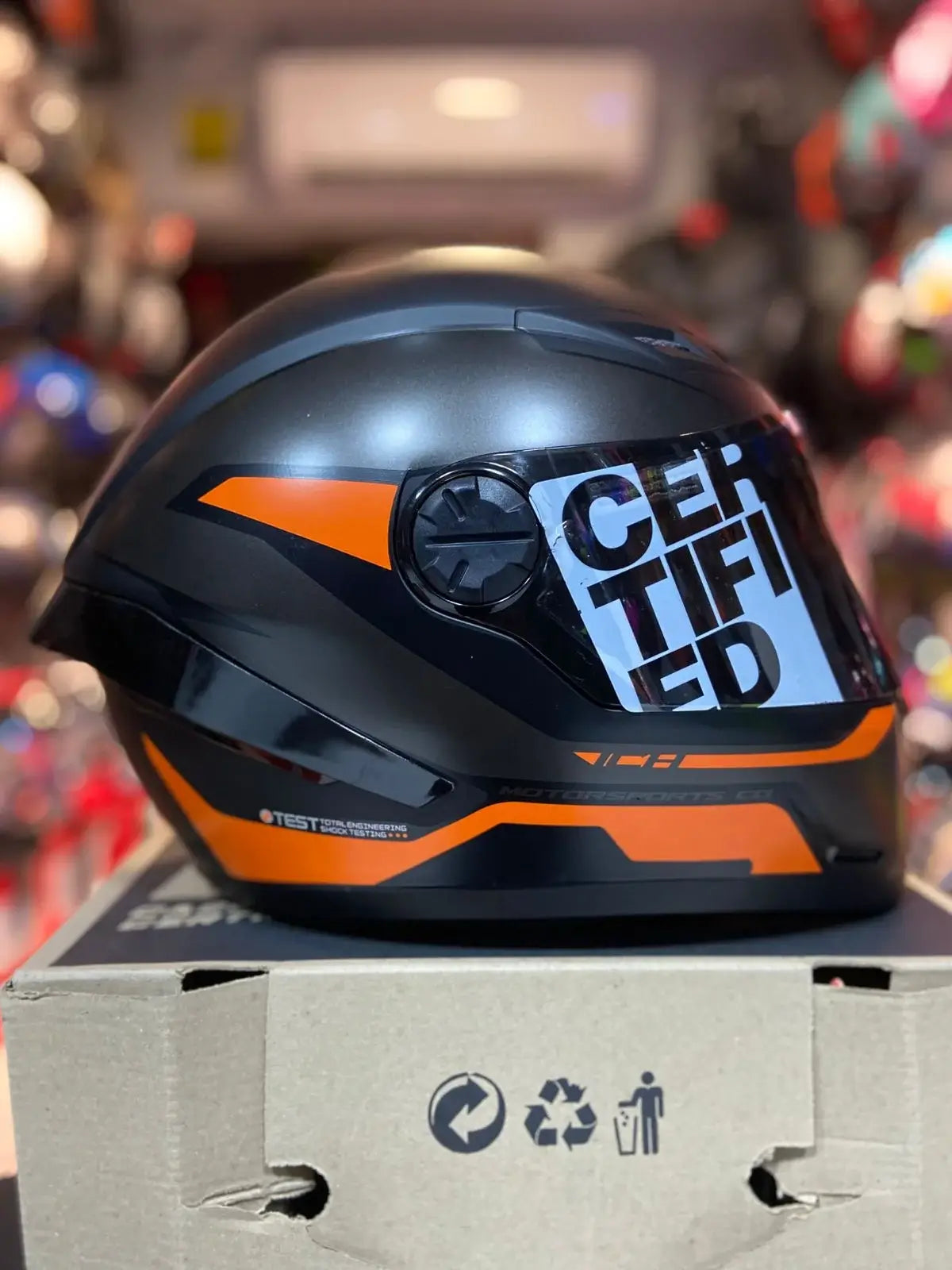 Casco Cerrado ICH 501 Hed Naranja