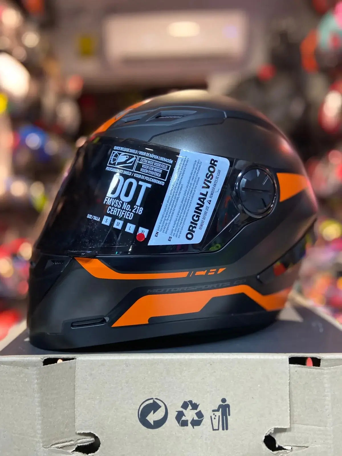 Casco Cerrado ICH 501 Hed Naranja 2