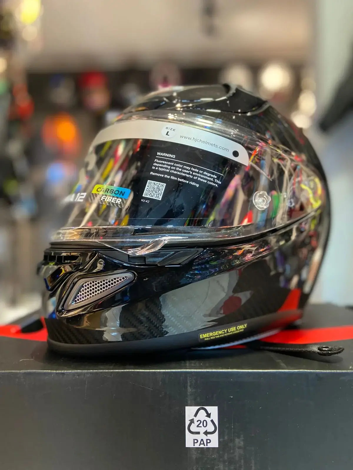 Casco HJC RPHA 12 Negro Brillo 3