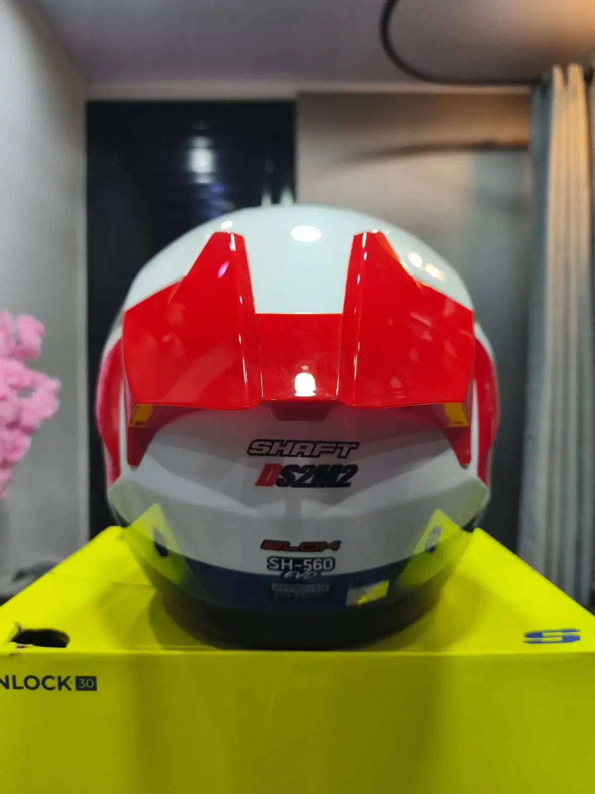 Casco Integral SHAFT 560 Evo Block Blanco Azul 4