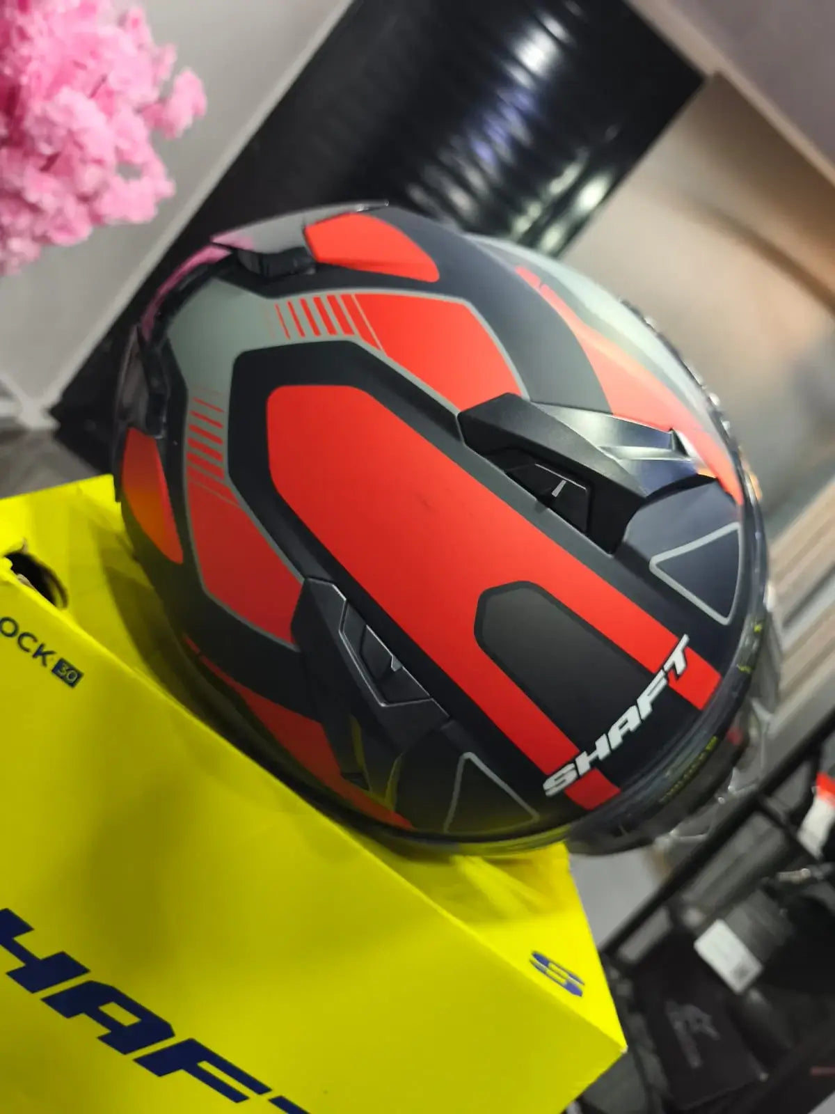 Casco Integral SHAFT 560 Evo Chaos Rojo 3