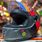 Casco MT Jarama Gris Rojo 3