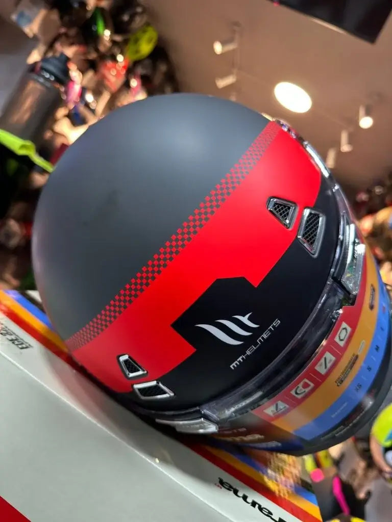 Casco MT Jarama Gris Rojo 4