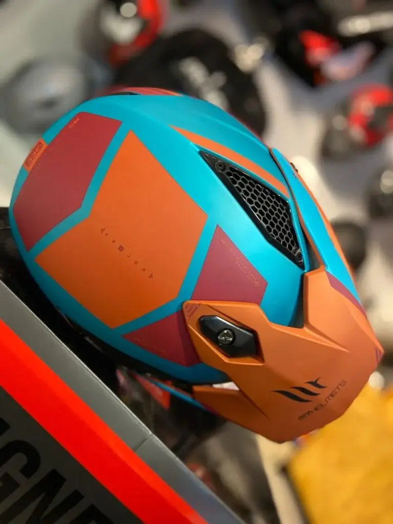 Casco Modular MT District S Analog Naranja 3