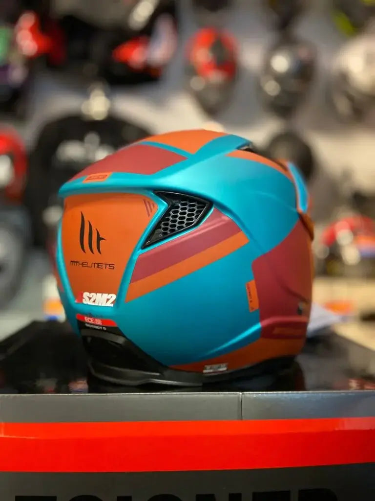 Casco Modular MT District S Analog Naranja 4