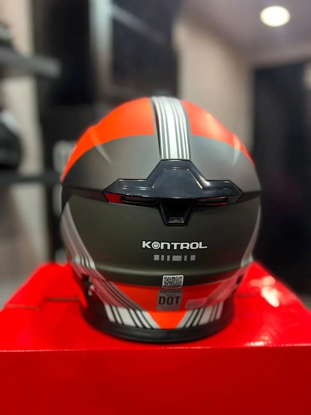 Casco Multiproposito KONTROL 819-6 Naranja Gris 4