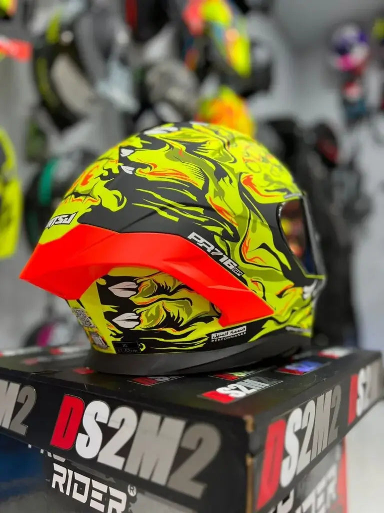 Casco PRO RIDER 716SP Tatsu Amarillo + Pinlock 4