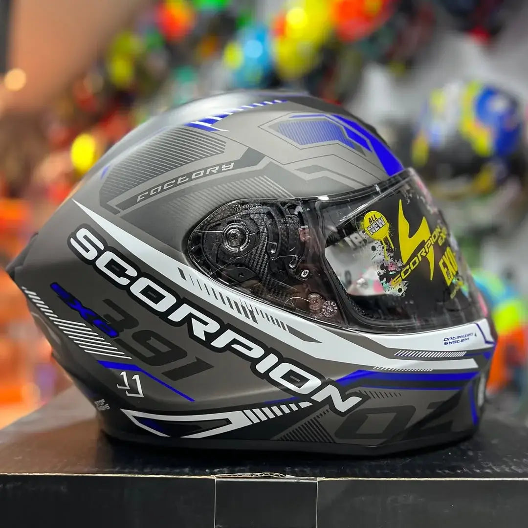 Casco SCORPION EXO 391 Haut Negro Azul