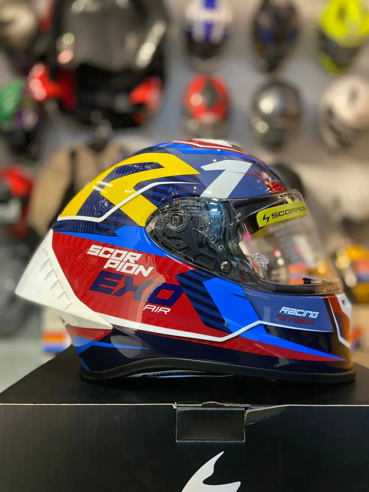 Casco SCORPION EXO R1 Air Coup Azul Rojo 2