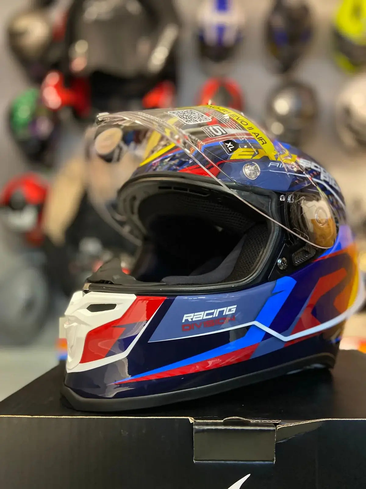 Casco SCORPION EXO R1 Air Coup Azul Rojo 3