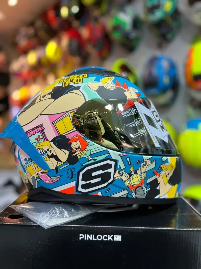 Casco SHAFT 582SP x Johny Bravo Edicion limitada Cartoon Network 4