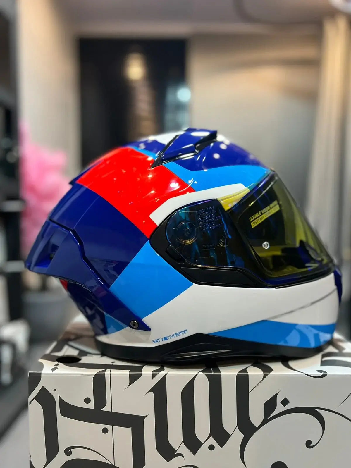 Casco SHAFT PRO SERIES 606SP Flame Azul Rojo 2