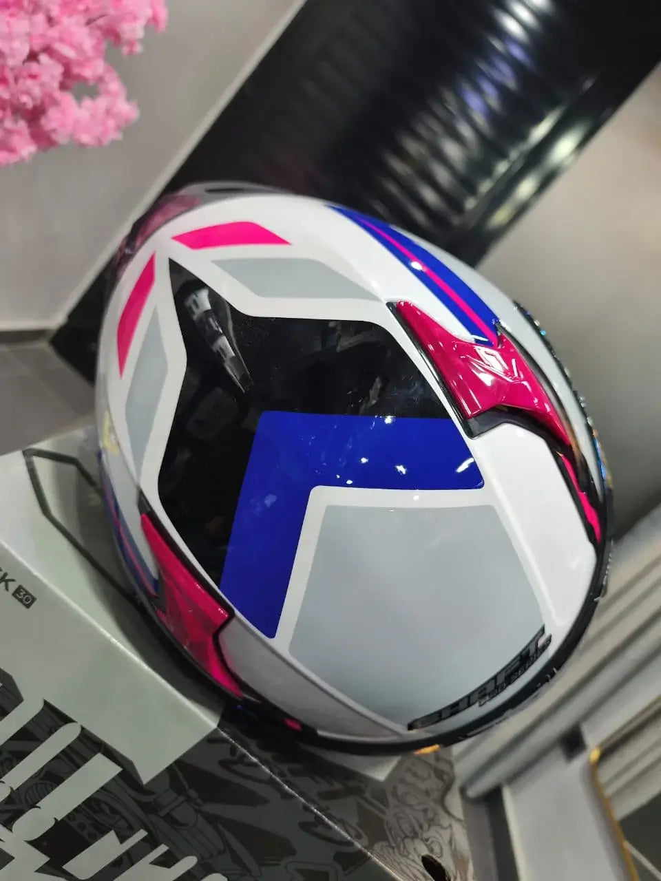 Casco SHAFT PRO SERIES 612DV Darma Blanco Rosado 3