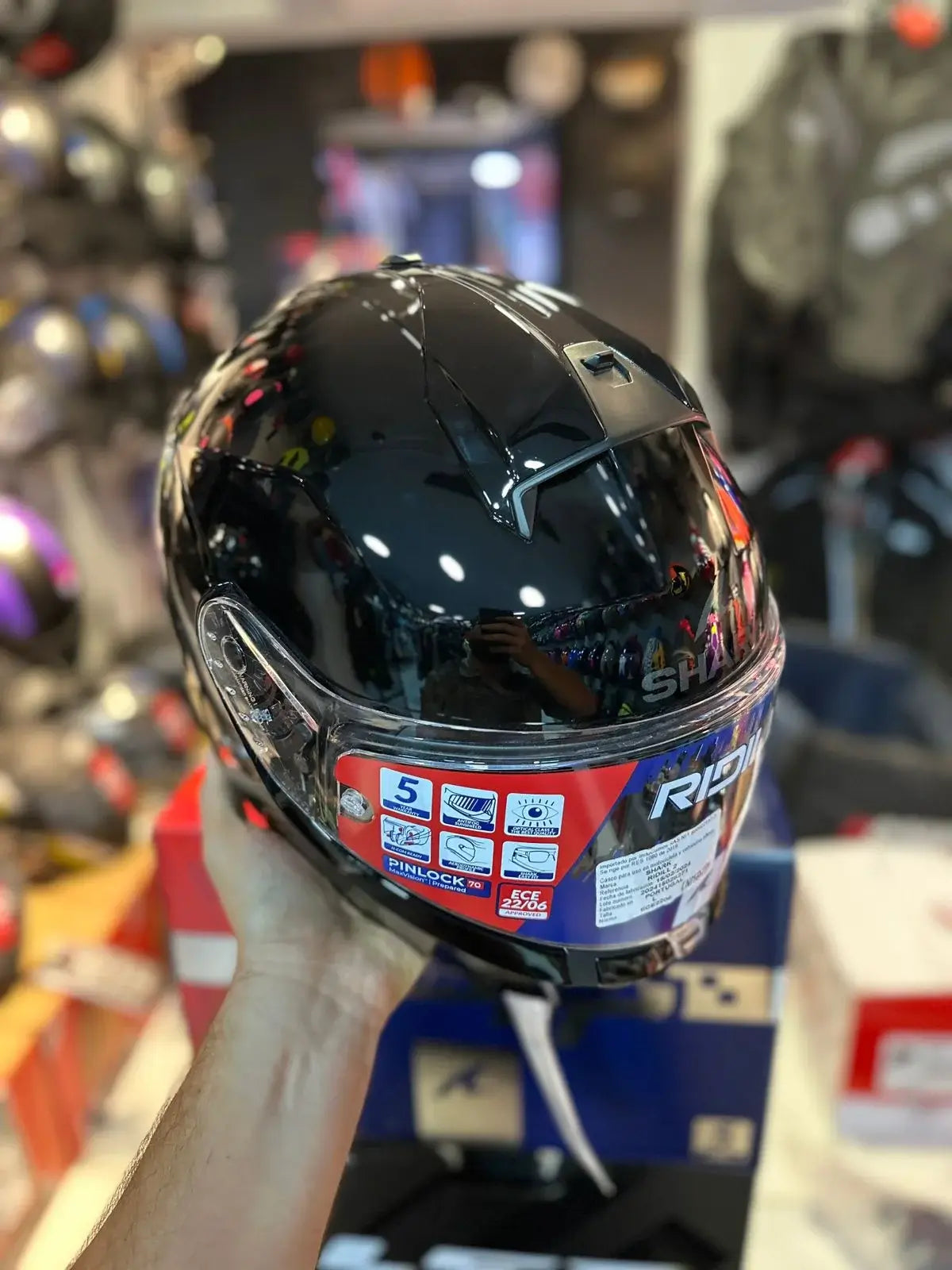Casco SHARK Ridill 2 Bersek Negro Gris 4