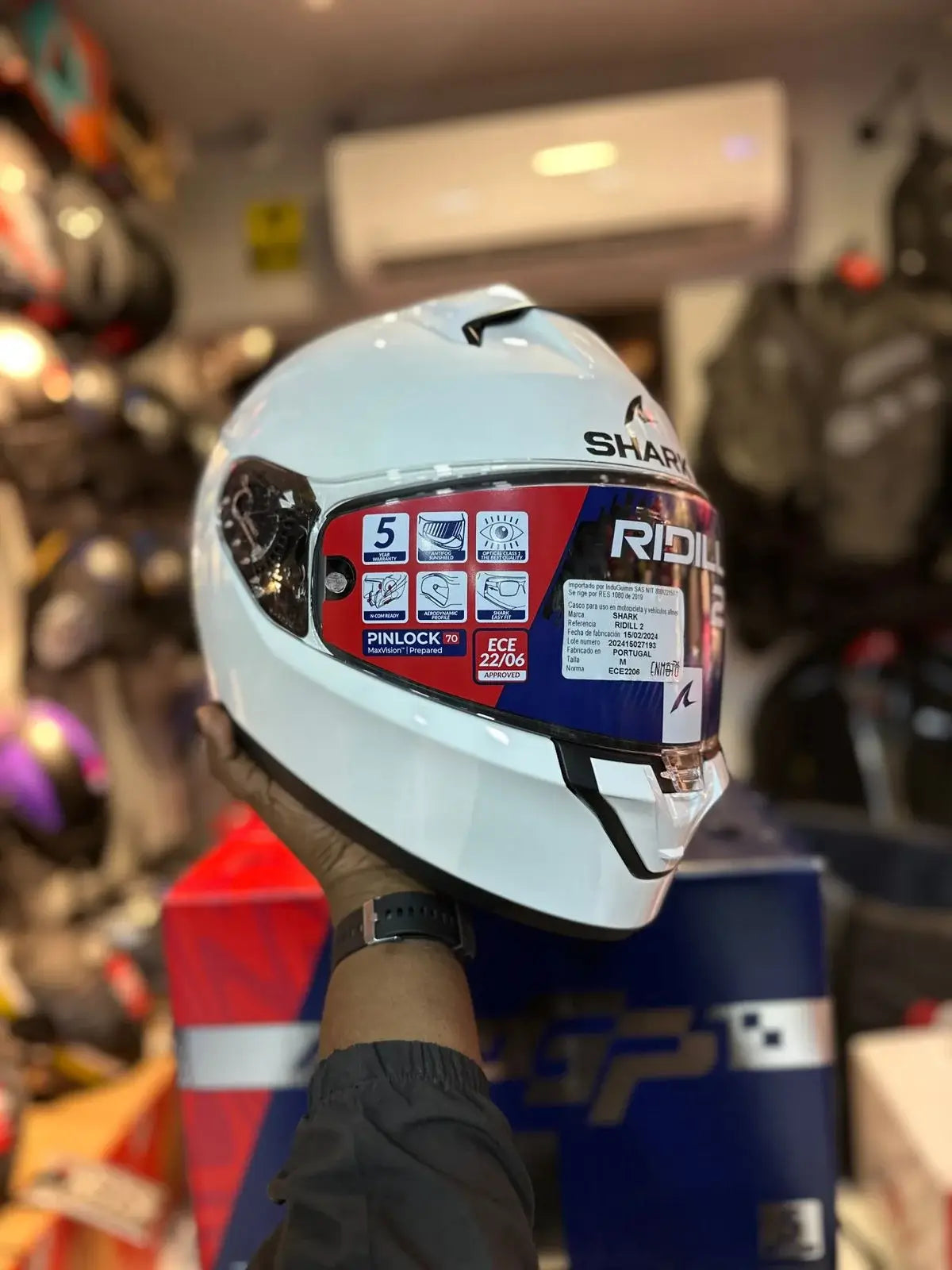 Casco SHARK Ridill 2 Solid Blanco Brillante 3