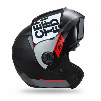 Casco Abatible ICH 3110 STORMY - Gris Rojo