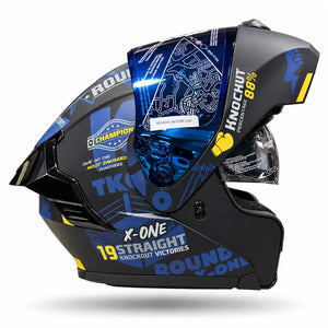 Casco X-ONE 3000 RP IRON - Negro Amarillo Mate