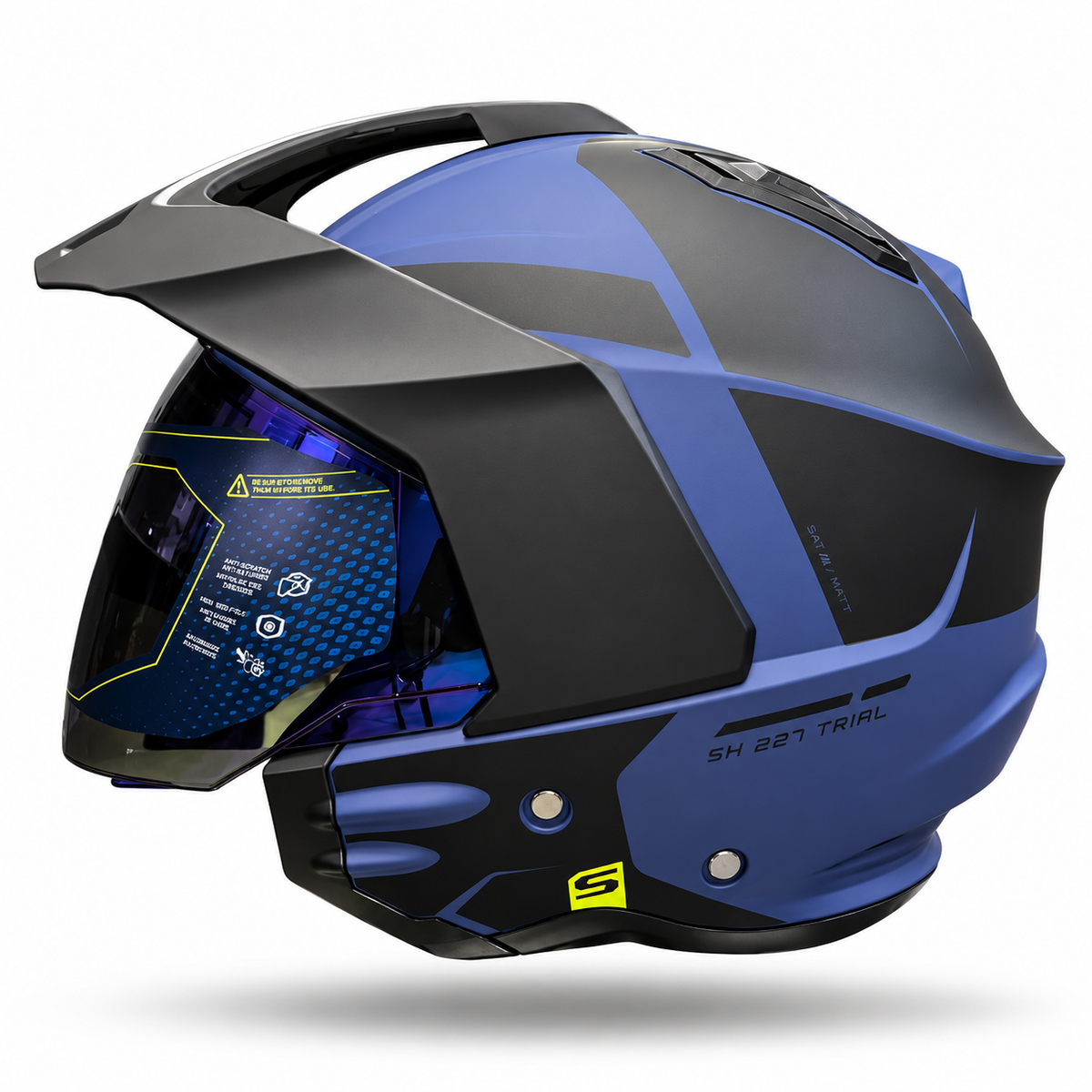 Casco SHAFT 227 Trial KUSK Azul Oscuro Negro
