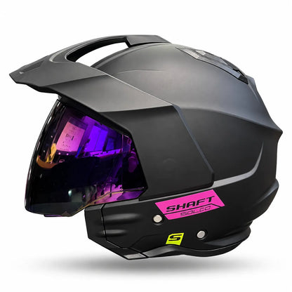 Casco SHAFT 227 SOLID Negro Fucsia Mate