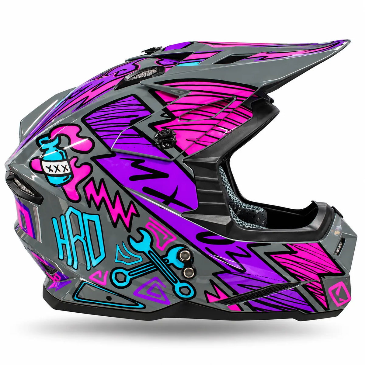 Casco HRO MX03 Racing Team Morado