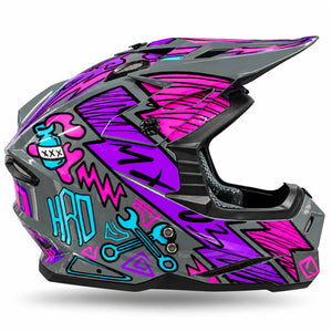 Casco HRO MX03 Racing Team Morado
