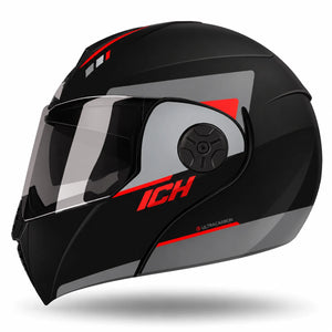 Casco Abatible ICH 3110 STORMY - Negro Rojo