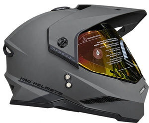 Casco HRO MX 330 DV SOLID - Gris Oscuro Negro