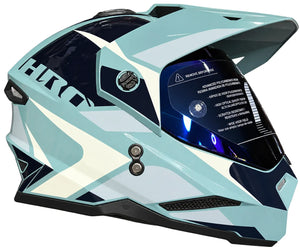 Casco HRO MX 330 DV RECKLESS- Azul Gris