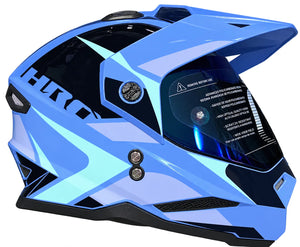 Casco HRO MX 330 DV RECKLESS- Morado Azul