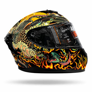 Casco SHAFT PRO SERIES 610 DV Llamas Negro