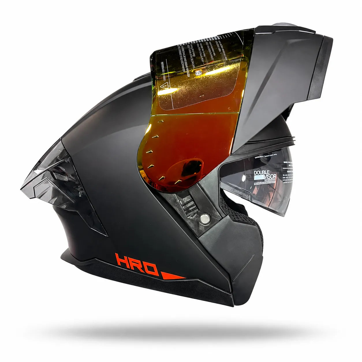 Casco HRO 3480 DV EVO Solid - Negro Rojo