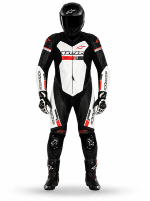 Monotraje ALPINESTARS GP Force Chaser Leather Blanco Naranja