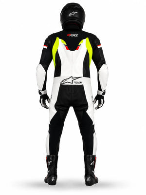 Monotraje ALPINESTARS GP Force Chaser Leather Blanco Verde