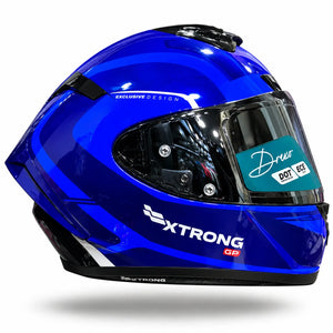 Casco XTRONG XTR DREXO FLAME - AZUL BRILLO
