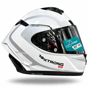 Casco XTRONG XTR DREXO FLAME - BLANCO BRILLO