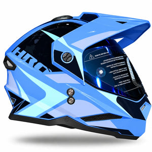 Casco HRO MX 330 DV RECKLESS- Morado Azul