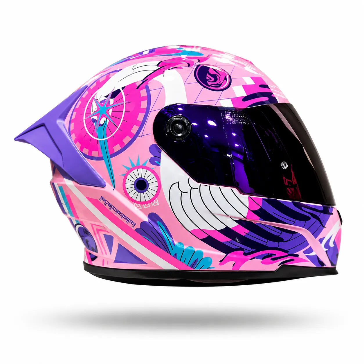 Casco SHAFT 502 DOT Bird Nest Rosado