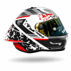 Casco XTRONG XTR 352 Blanco Gris Rojo