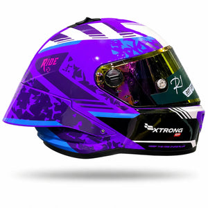 Casco XTRONG XTR 352 Morado Blanco