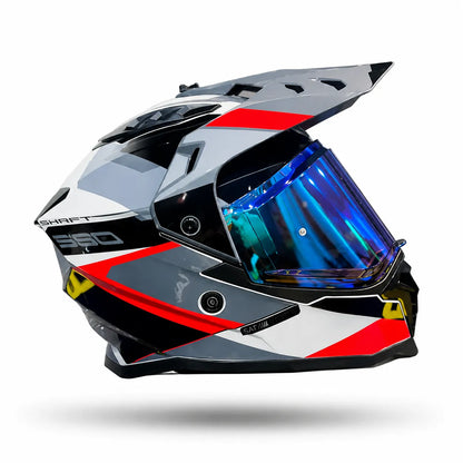 Casco Multiproposito SHAFT MX360 Misho Gris Rojo