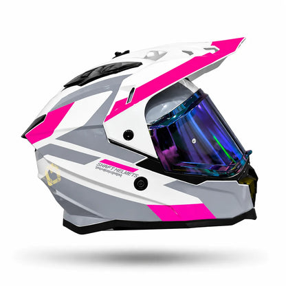 Casco Multiproposito SHAFT MX360 Apricot Gris Rosado