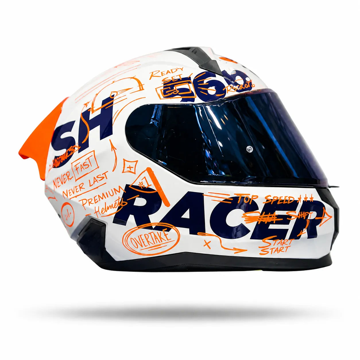 Casco Integral SHAFT 560 EVO Notes Naranja