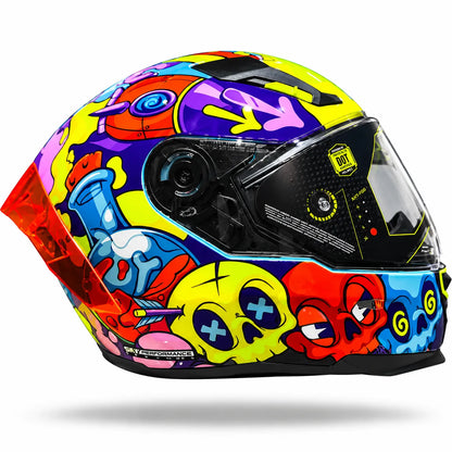 Casco Integral SHAFT 562R Dreams Azul Naranja