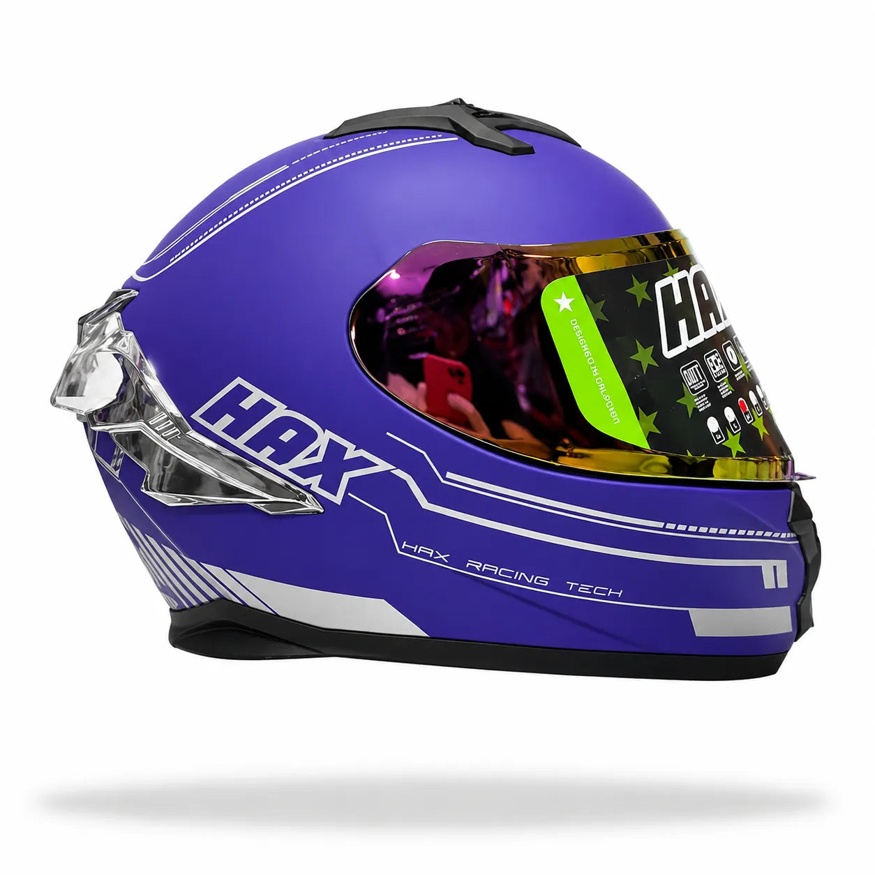 Casco HAX Obsidian Morado