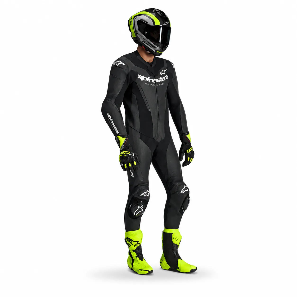 Monotraje ALPINESTARS De Cuero 1 Pieza GP Force V2 - Negro