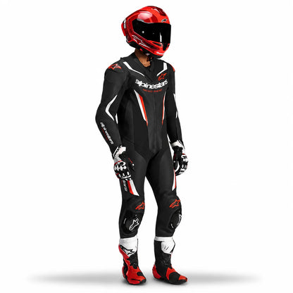 Monotraje ALPINESTARS De Cuero 1 Pieza GP Force V2 - Rojo