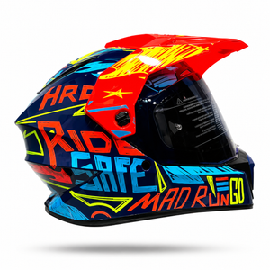 Casco Cross HRO MX340 DV Stripe Naranja Azul