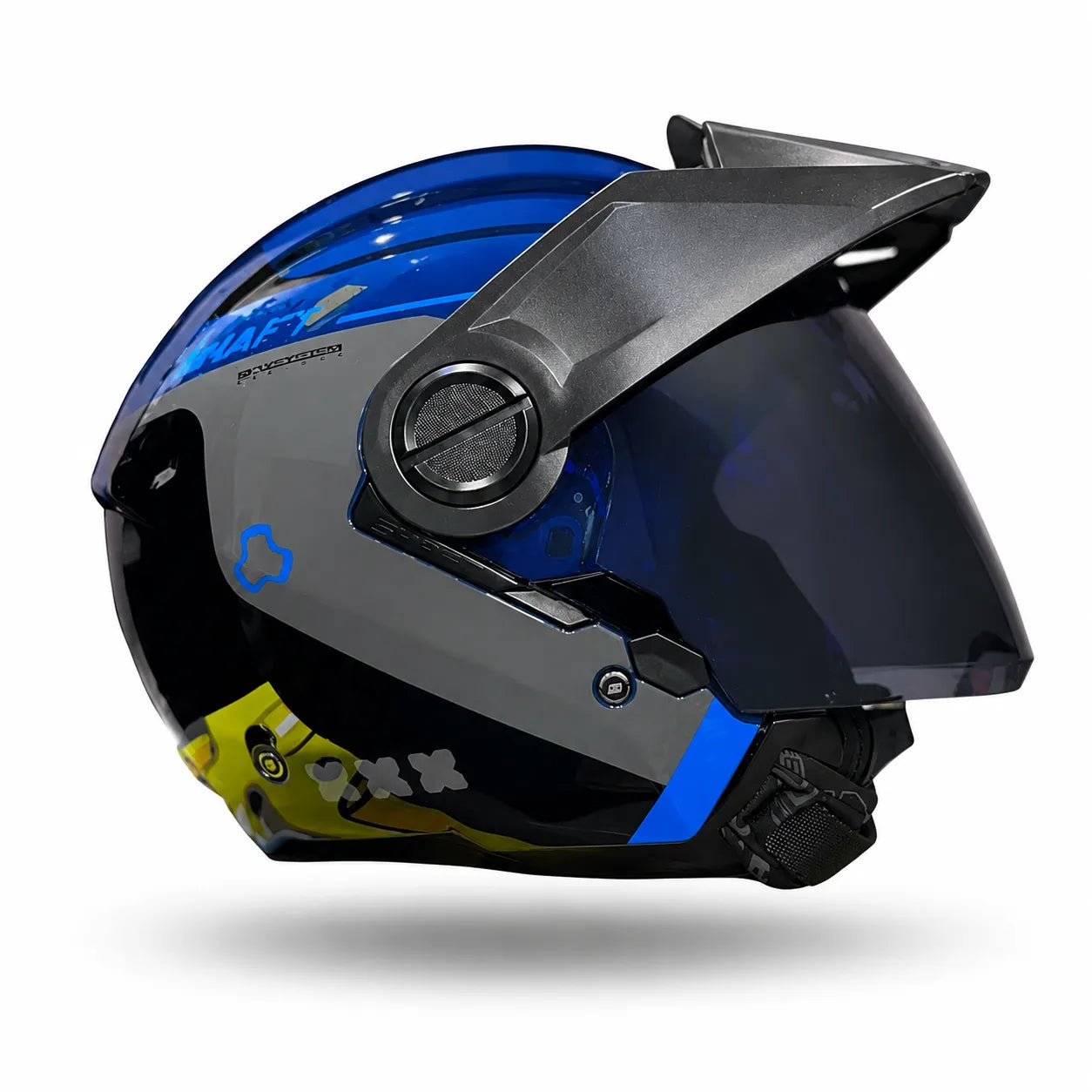 Casco SHAFT 212 Reverb Gris Claro Azul