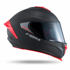Casco FIBRA Byte Steam Negro Rojo