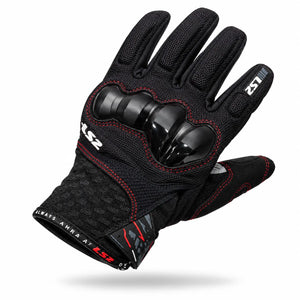 Guantes LS2 Chaki-Man Negro Rojo